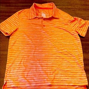 All in Motion Vibrant Orange Striped Polo Shirt